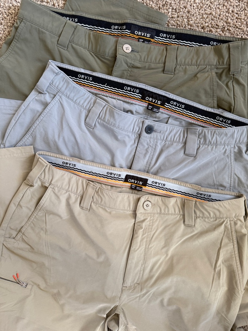Orvis - Jackson 5-Pocket Quick-Dry Pants-Bundle of 3-38wx32l